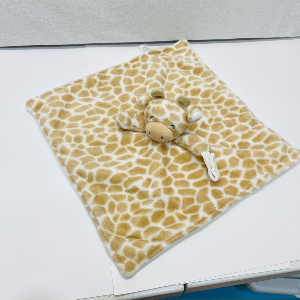 Carter Giraffe Lovey Plush Security Blanket w/Pacifier Holder Baby Animal Toy
